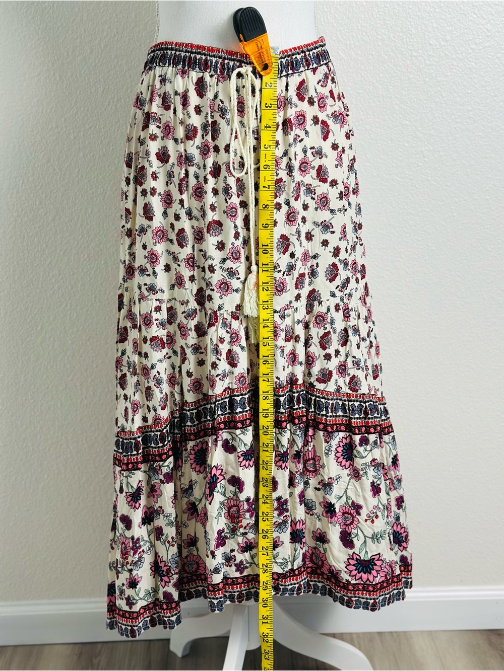 Free People Raga Hiroka Maxi Tiered Bohemian Skirt Size Medium - Picture 8 of 12